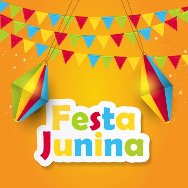Festa Junina arka plan vektör çizim