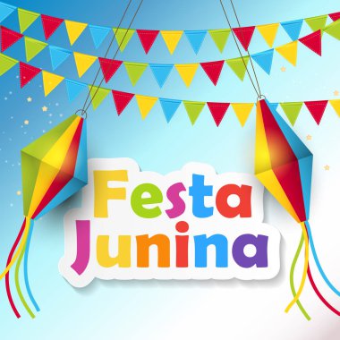 Festa Junina arka plan vektör çizim