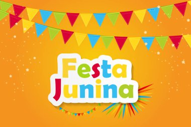 Festa Junina arka plan vektör çizim