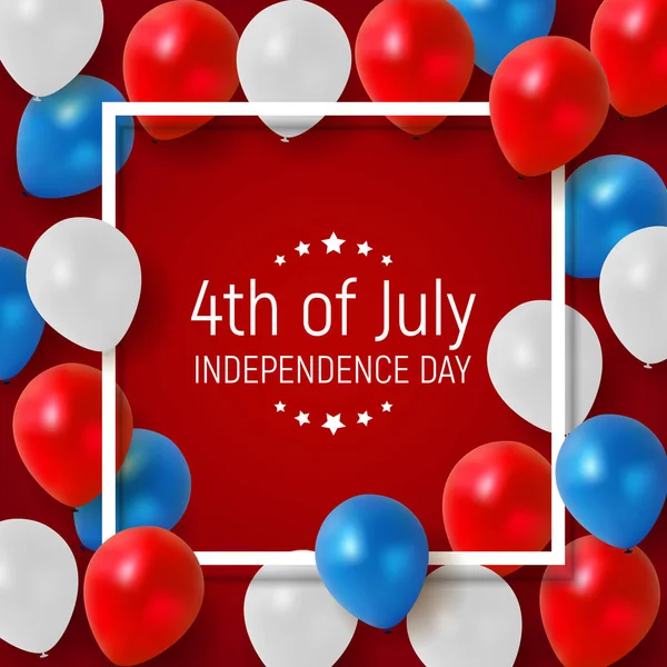 7 月 4 日、アメリカ合衆国の独立記念日。お誕生日おめでとうアメリカ。ベクトル図 — ストックベクタ