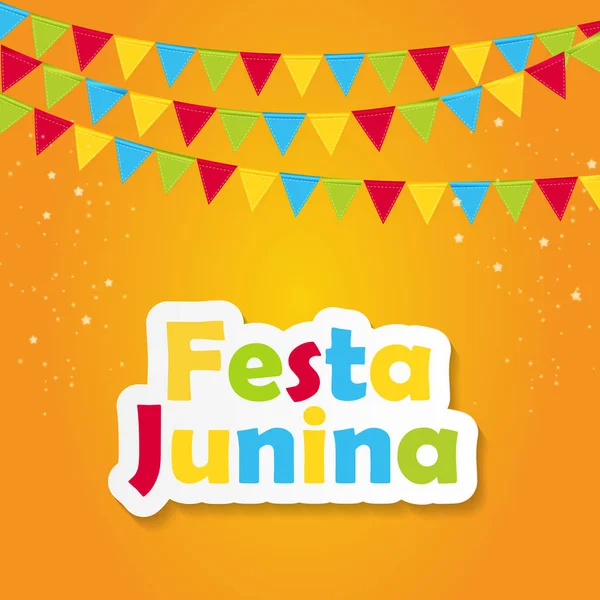 Festa Junina pozadí vektorové ilustrace — Stockový vektor