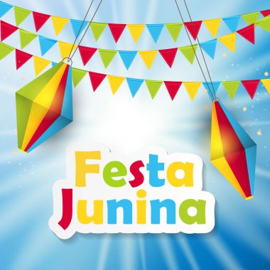 Festa Junina arka plan vektör çizim