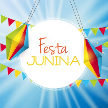 Festa Junina arka plan vektör çizim