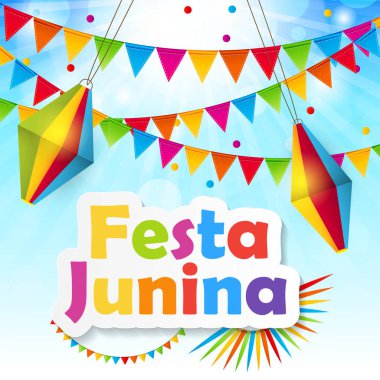 Festa Junina arka plan vektör çizim