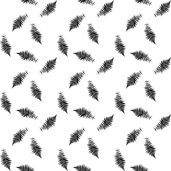 Siyah ve beyaz yaprak Libistones, Çin, Güney palm silüeti. Seamless modeli. Vektör çizim. Eps10