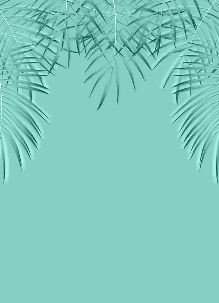 Prachtige Palm blad achtergrond. Vectorillustratie — Stockvector