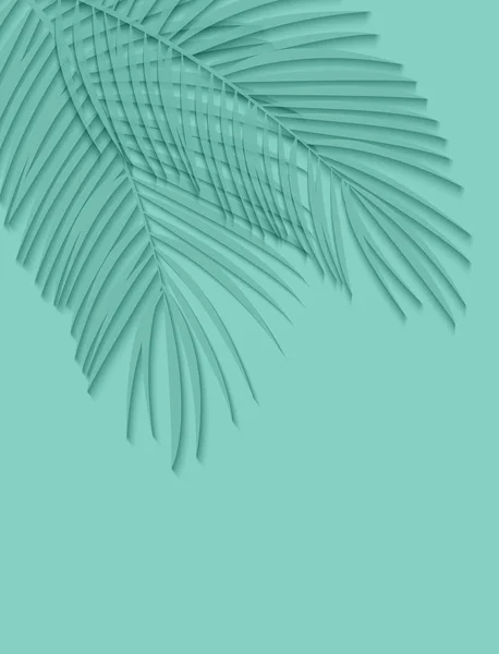 Beautiful Palm Leaf Background. Vector Illustration — Stock Vector