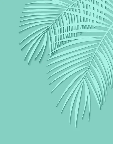 Vackra Palm Leaf bakgrund. Vektorillustration — Stock vektor