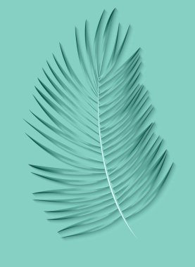 Güzel Palm yaprak arka plan. Vektör çizim