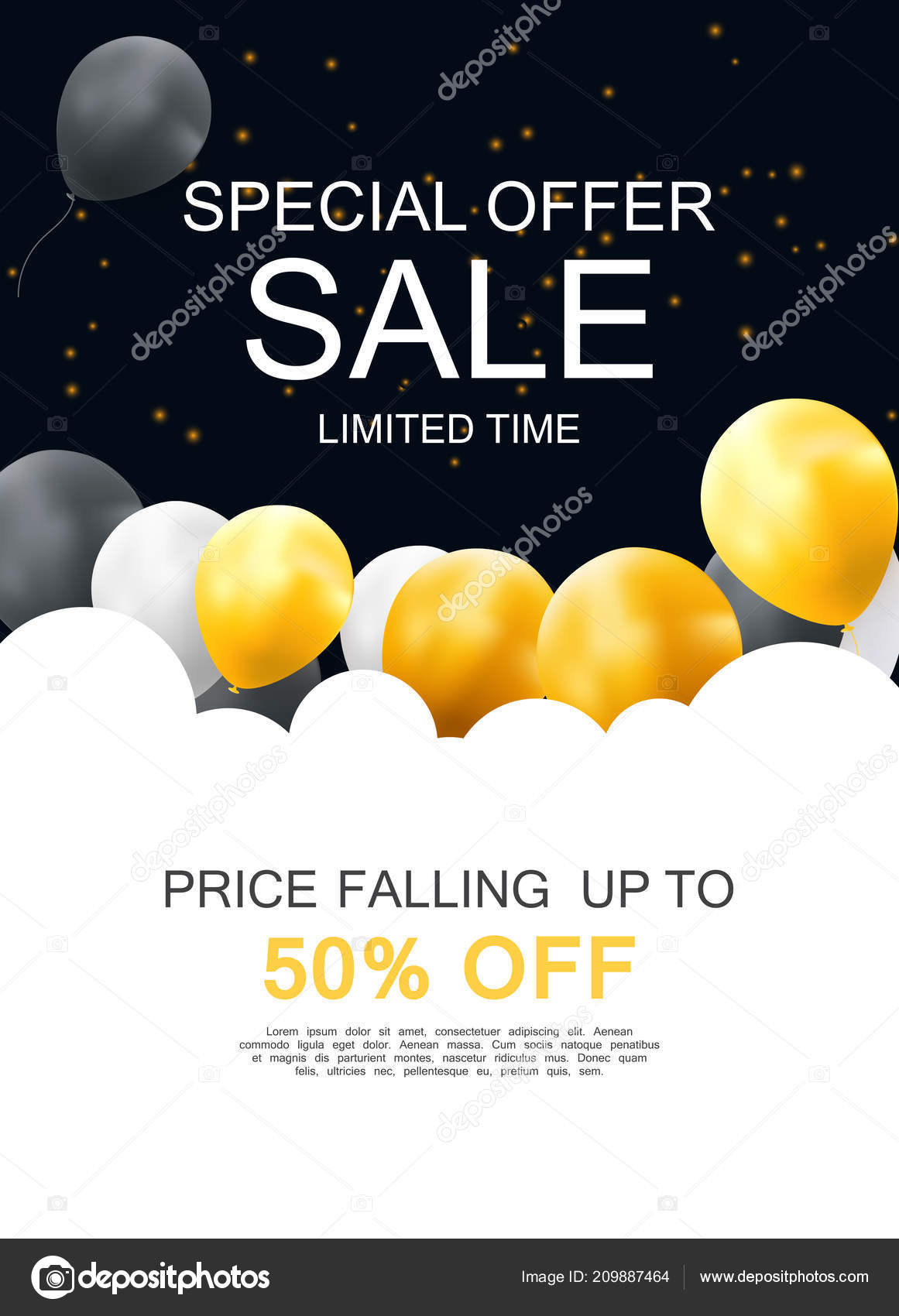 Final Sale Balloon Background Vector Illustration Stock Vector Image by