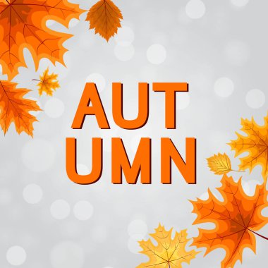 Soyut vektör çizim arka plan düşen sonbahar yaprakları ile