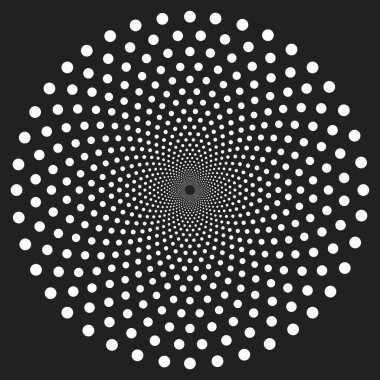 Siyah ve Beyaz soyut Psikedelik Sanat Arkaplanı. Vektör İllüstrasyonu