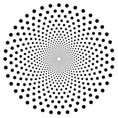 Siyah ve Beyaz soyut Psikedelik Sanat Arkaplanı. Vektör İllüstrasyonu