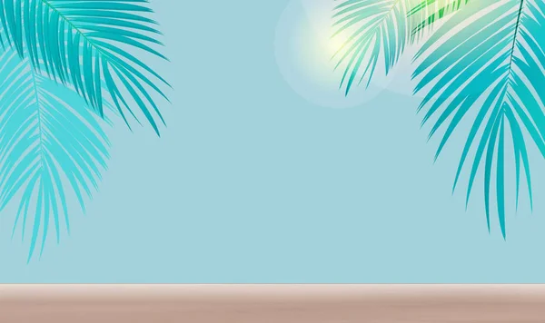 Prachtige Palm blad achtergrond. Vectorillustratie — Stockvector