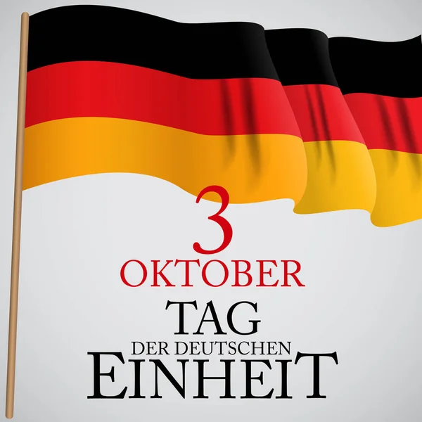 3. Oktober Tag der deutschen Einheit. Übersetzung: 3. Oktober Tag der Deutschen Einheit. Vektorillustration — Stockvektor