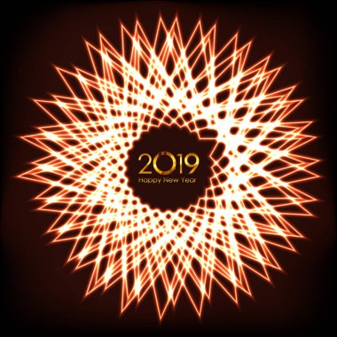 2019 mutlu yeni yıl ve Noel arka plan evlenmek. Vektör çizim