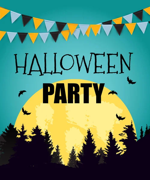 Halloween Party Hintergrundvorlage. Vektorillustration — Stockvektor