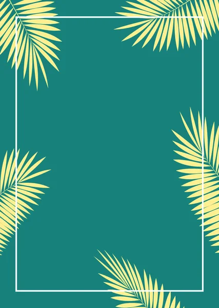 Resumo Palm Leaf Background. Ilustração vetorial — Vetor de Stock