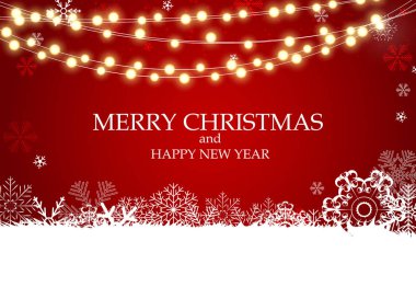 Kışın kar yeni yıl ve mutlu Noeller doğal arka plan. Vektör çizim