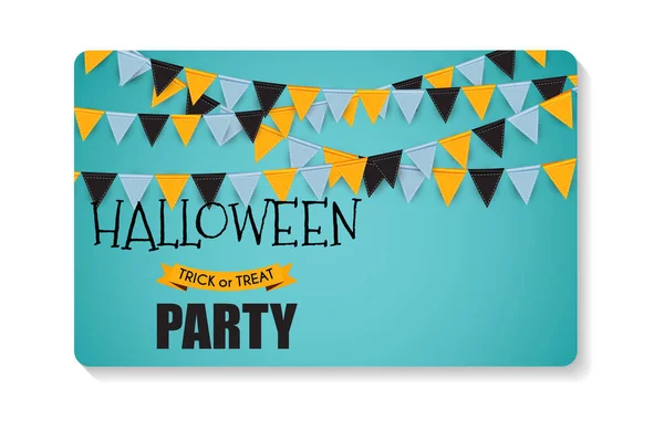 Tarjeta de visita de Halloween Party Background Template. Ilustración vectorial — Vector de stock