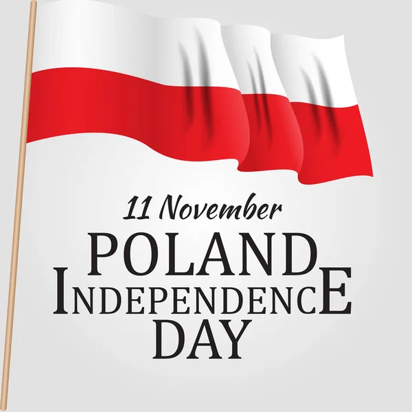 November 11-én Lengyelország függetlenség napja hazafias szimbolikus háttér vektor illusztráció — Stock Vector