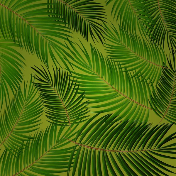 Palm Leaf Vector. Patrón sin costuras. Ilustración de fondo EPS10 — Vector de stock