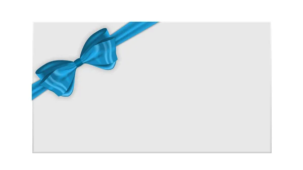 带弓和丝带矢量插图的礼品卡模板 — 图库矢量图片
