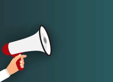 Megafon. Vektör çizim