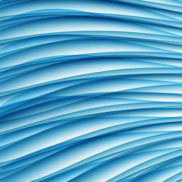 抽象的蓝色波浪在背景上。矢量图 — 图库矢量图片