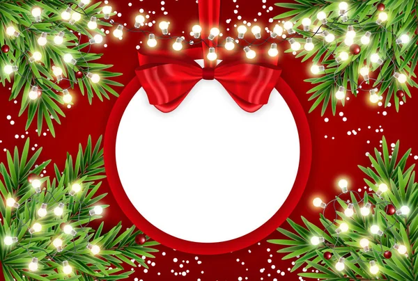 Abstracte Vakantie Nieuwjaar Merry Christmas Achtergrond Met Kleurrijke Glanzende Lampen — Stockvector