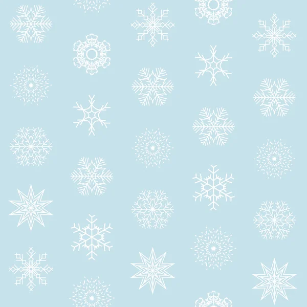 Abstract Christmas New Year Seamless Snowflakes Background Vector Illustration Eps10 — Stock Vector