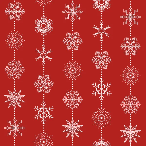 Astratto Natale Capodanno Senza Soluzione Continuità Fiocchi Neve Sfondo Illustrazione — Vettoriale Stock