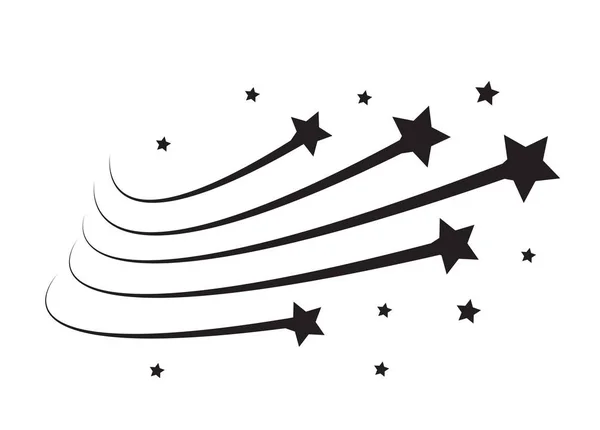 Кометные Линии Звездного Следа Белом Фоне Векторное Развитие S10 — стоковый вектор