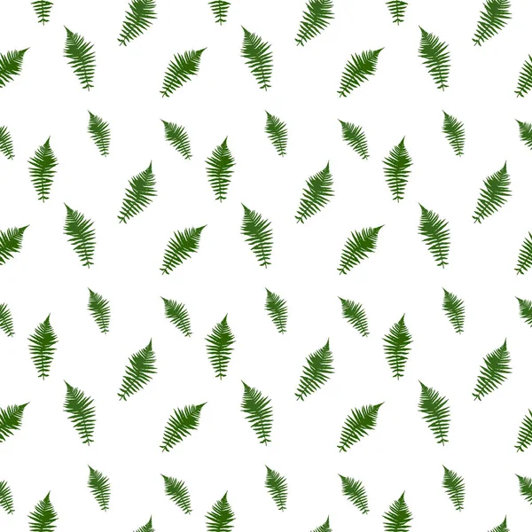 五颜六色的绿色小枝蕨类植物 无缝模式 矢量插图 Eps10 — 图库矢量图片