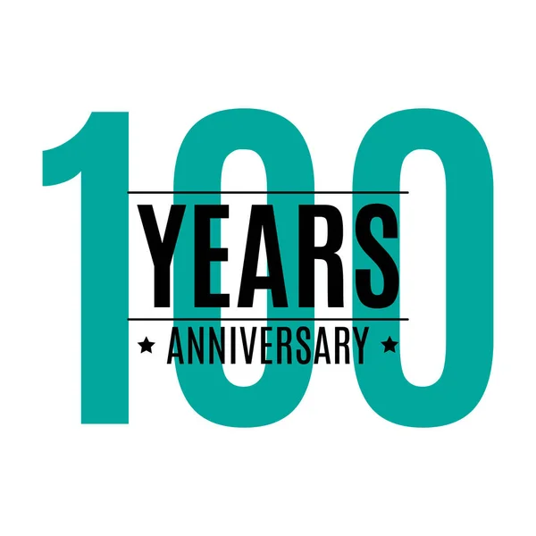 Logotipo Modelo Ilustração Vetor Aniversário 100 Anos Eps10 — Vetor de Stock