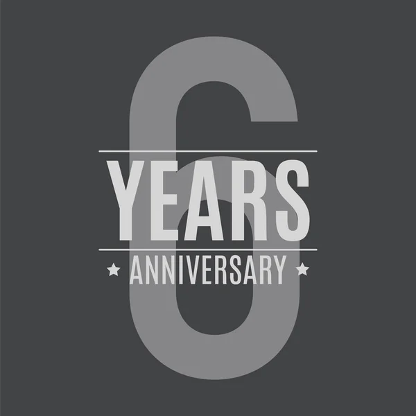 Template Logo Years Anniversary Vector Illustration Eps10 — Stock Vector