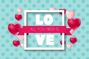 Sevgililer günü kalp sevgi ve duygularını arka plan tasarımını. Vektör çizim Eps10