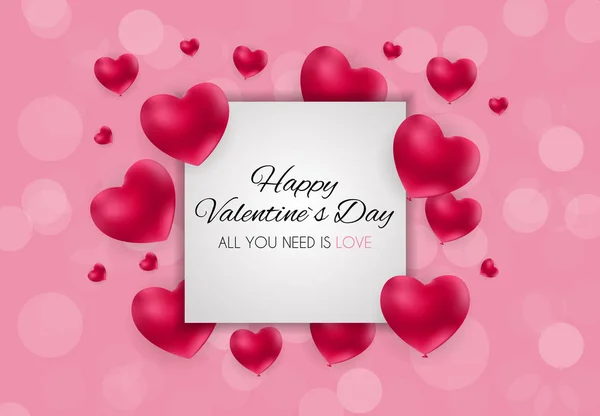 Valentine\'s Day Heart  Love and Feelings Background Design. Vector illustration EPS10