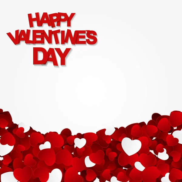 Glückwunschkarte Zum Valentinstag Mit Herz Vektorillustration Eps10 — Stockvektor
