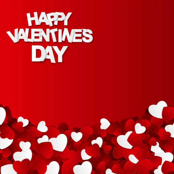 Bonne Carte Saint Valentin Avec Coeur Illustration Vectorielle Eps10 — Image vectorielle