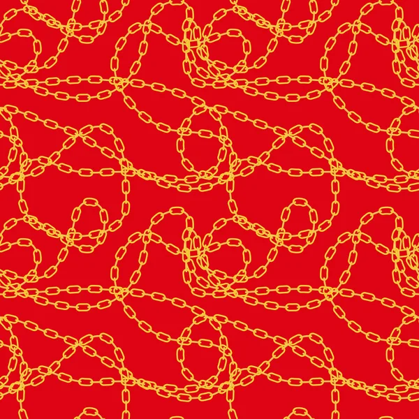 Kette Schmuck Nahtlose Muster Hintergrund Vektorillustration Eps10 — Stockvektor