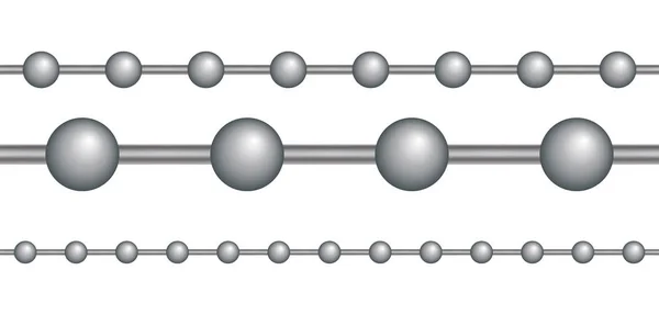 Set Diverse Catene Sfondo Bianco — Vettoriale Stock