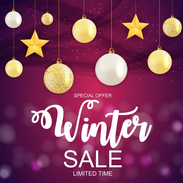 Kış indirimi arka plan özel fırsat afiş arka plan iş ve reklam için. Vektör çizim. Eps10 