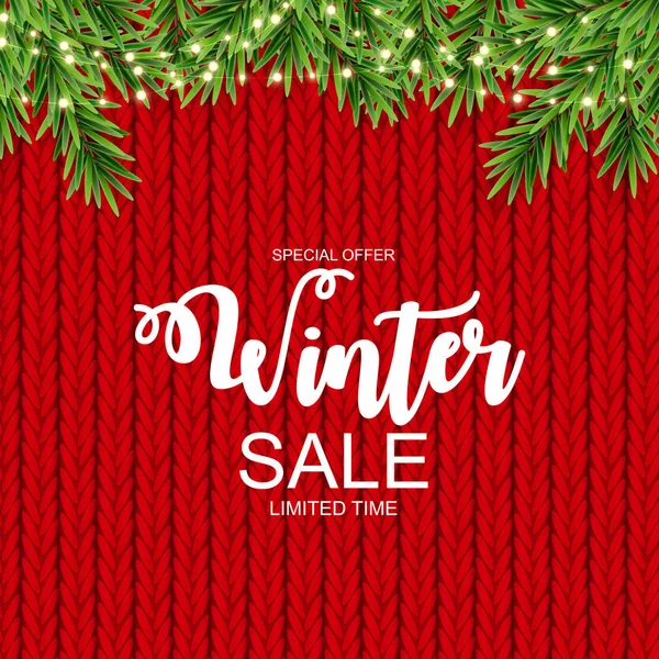 Winter Sale Background Special Offer Banner Background Business Advertising Vector — Stock Vector