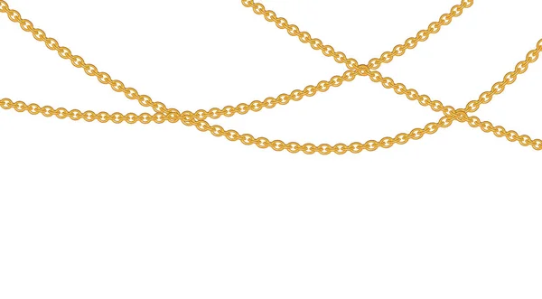 抽象的なゴールド チェーンの背景ベクトル図 Eps10 — ストックベクタ
