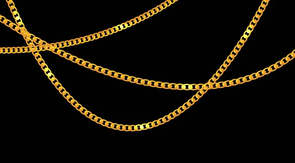 Абстрактний Фон Золотого Ланцюга Векторні Ілюстрації Eps10 — стоковий вектор