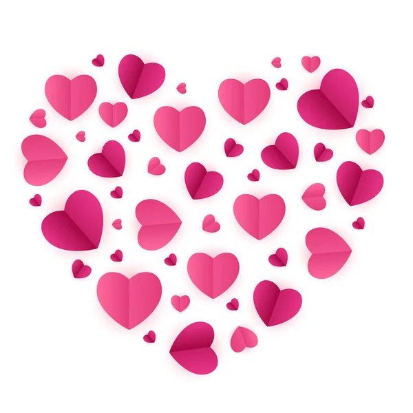 Cartão Feliz Dia Dos Namorados Com Coração Ilustração Vetorial Eps10 — Vetor de Stock