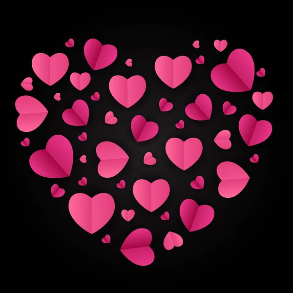 Cartão Feliz Dia Dos Namorados Com Coração Ilustração Vetorial Eps10 — Vetor de Stock
