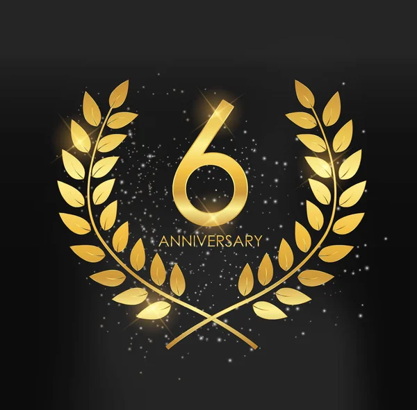 Sjabloon Logo Jaar Verjaardag Vector Illustratie Eps10 — Stockvector