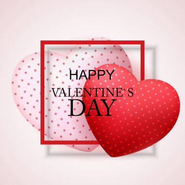 Kalpli Sevgililer Günü Kartın kutlu olsun. Vektör Illustration bölüm 10